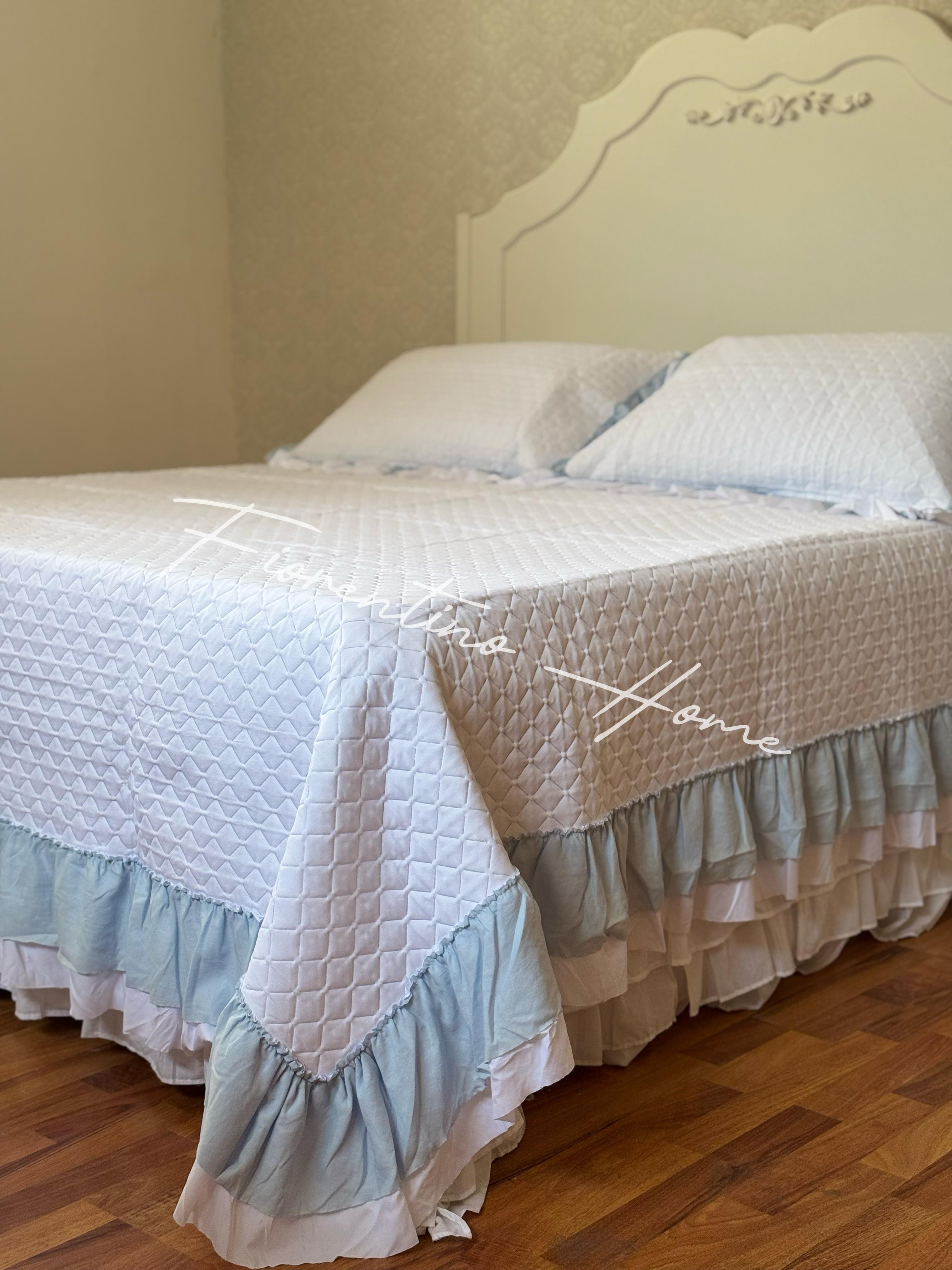 Trapuntino piazza e mezza In the Sky Diamond - 220x260 + 2 copriguanciali - L'Atelier17